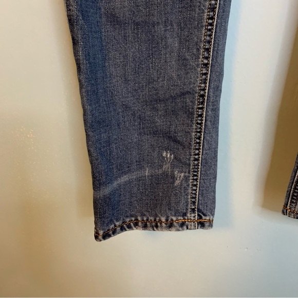 Aeropostale Boyfriend medium wash distressed mid rise relaxed baggy ankle jean 4 - Picture 5 of 9